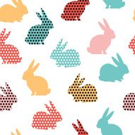 Rabbits seamless pattern N4
