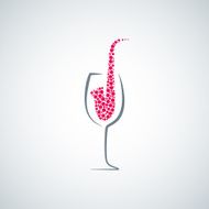 wine glass jazz concept background