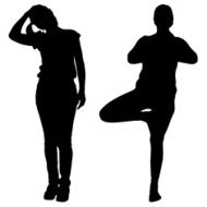 Vector silhouette of a couple N212