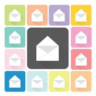 Mail Icon color set vector illustration N2