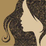 Closeup decorative vintage grunge woman N2
