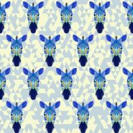 Bright colored polygonal zebra pattern background