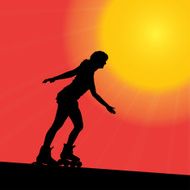 Vector silhouette of the woman N111