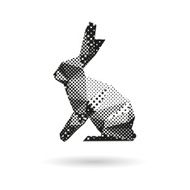 Rabbit abstract isolated on a white backgrounds vector illustration