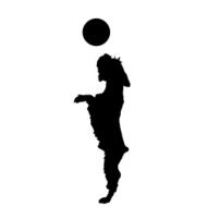 Vector silhouette of a dog N175