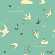 Flock of swallows