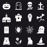 Halloween white icons