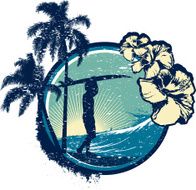 Surf Lifestyle grunge emblem