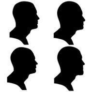 Vector silhouettes people N35