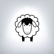 black silhouette of sheep N7