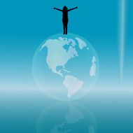 Vector silhouette of woman N360