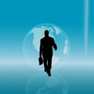 Vector silhouette of a businessman N24