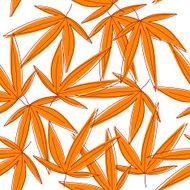 Seamless background with orange withered leaves