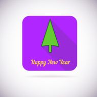 Christmas tree flat icon