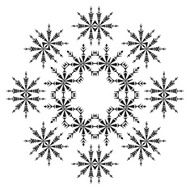 Pattern of snowflakes contours N5