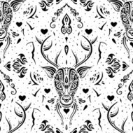 Deer head Seamless pattern