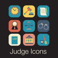 law judge icon set justice sign N5