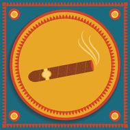 cigar on stylized background