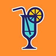Cocktail Glass With Lemon