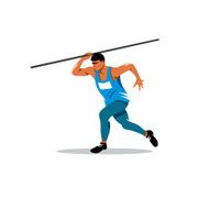 Javelin Thrower vector sign