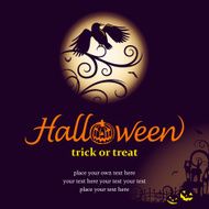 Halloween night with crow