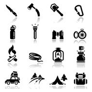 Icons set camping