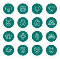 Dogs Head Icons N3