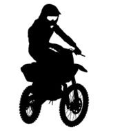 Motocross rider on a motorcycle N2