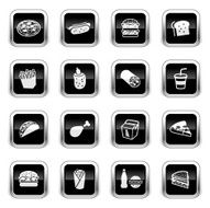 Supergloss Black Icons - Fast Food
