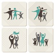 Collections of abstract family icons N2