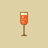 Champagne Food Flat Icon