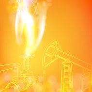 Oil Pump on orange