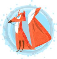 Fox in a winter