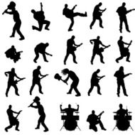Vector silhouette of the band N2