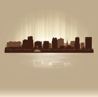 Orlando Florida brown skyline city silhouette
