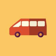 Mini Van Transportation Flat Icon
