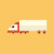 Truck Transportation Flat Icon N2