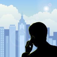 Businessman phone call