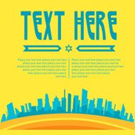 Abstract business template with city skyline N3
