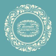 Floral frame with decorative elements
