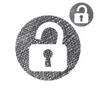 Padlock open lock vector simple single color icon isolated