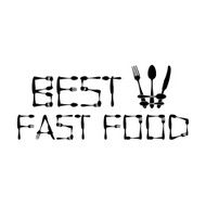 title best fast food made of cutlery