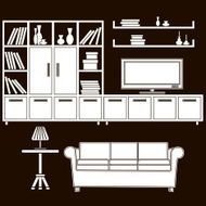 living room furniture icons N3