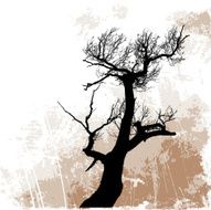 Tree Vector Grunge Background