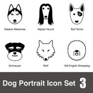Dog face charactor icon design series N9