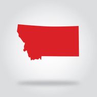 Montana Red State Icon