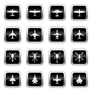 Supergloss Black Icons - Airplanes &amp; Helicopters