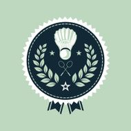 Badminton Sport Emblem