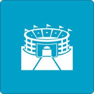 abstract stadium building icon for design N2