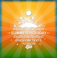 retro summer placard